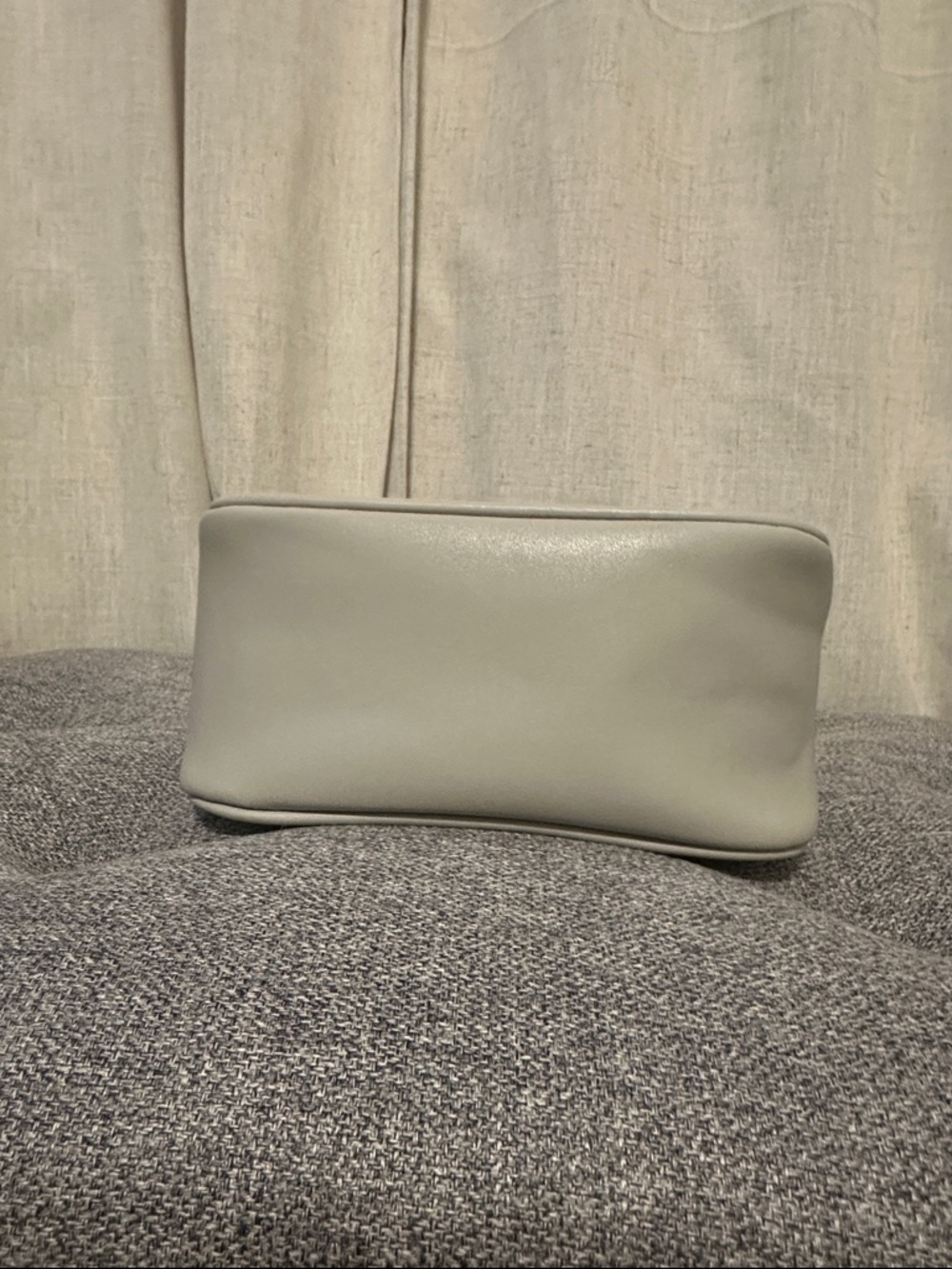 Structured Mini Top-Handle Bag in Light Gray - Picture 3 of 4